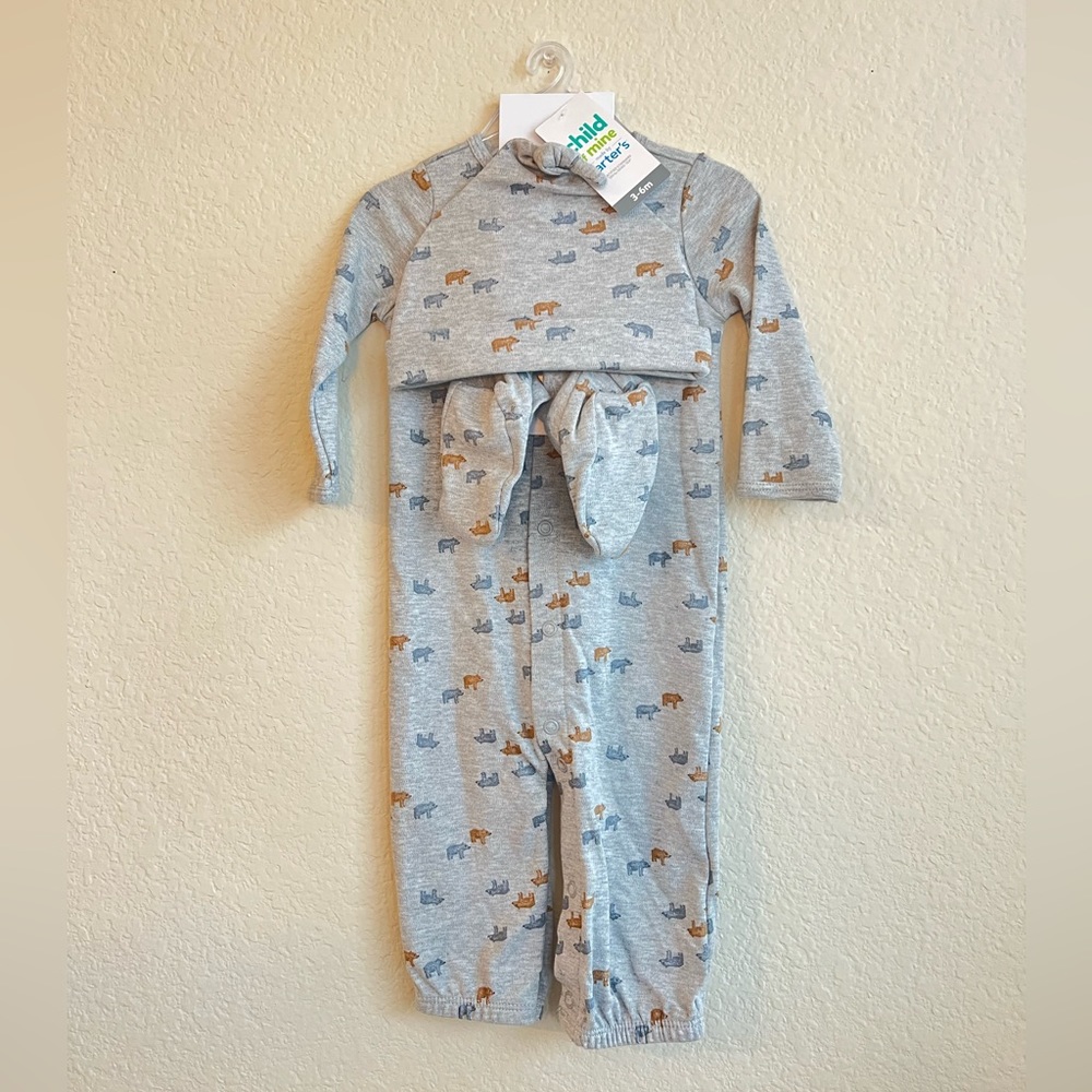 3 Piece Baby Boy Converter Gown 3-6 months